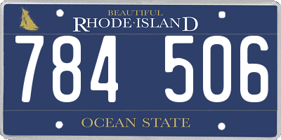 RI license plate 784506