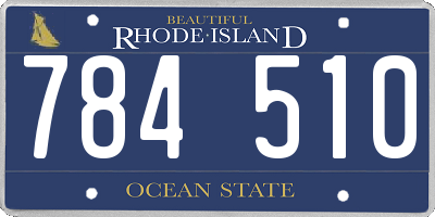 RI license plate 784510
