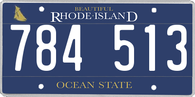 RI license plate 784513