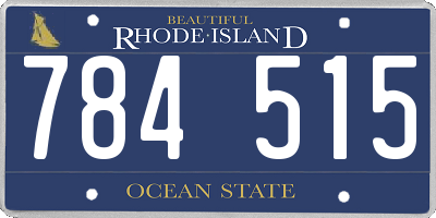 RI license plate 784515