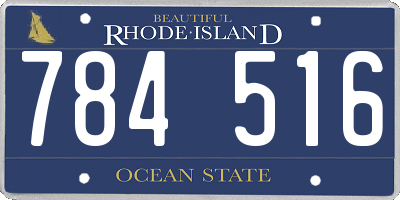 RI license plate 784516