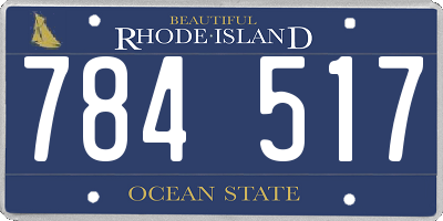 RI license plate 784517