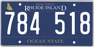 RI license plate 784518