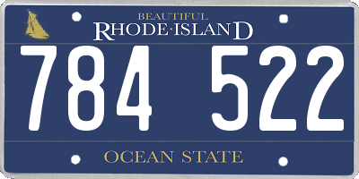 RI license plate 784522