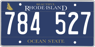 RI license plate 784527
