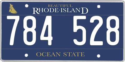 RI license plate 784528