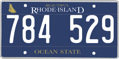 RI license plate 784529