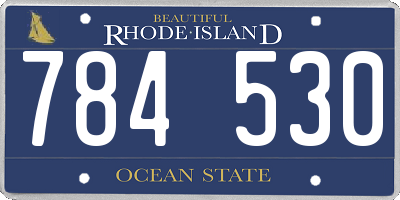 RI license plate 784530