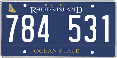 RI license plate 784531