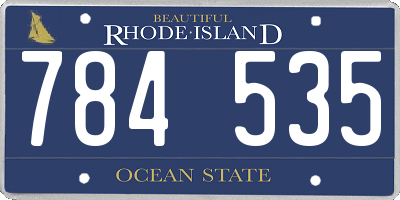 RI license plate 784535