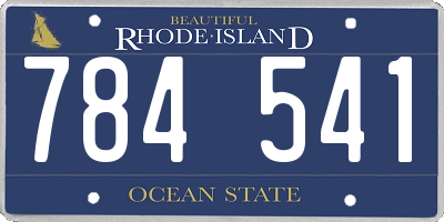 RI license plate 784541