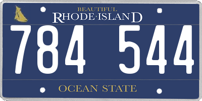 RI license plate 784544