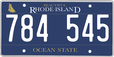 RI license plate 784545