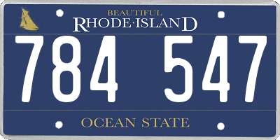 RI license plate 784547
