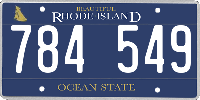 RI license plate 784549