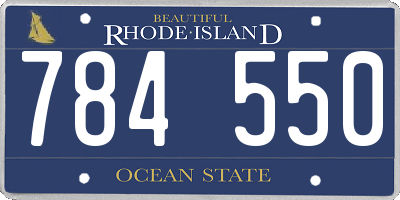 RI license plate 784550