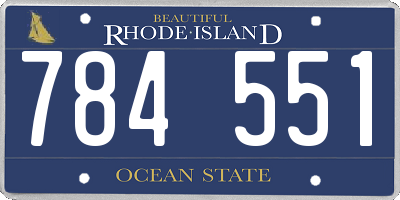 RI license plate 784551