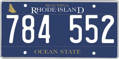 RI license plate 784552