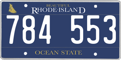 RI license plate 784553