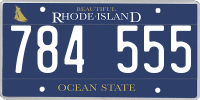 RI license plate 784555