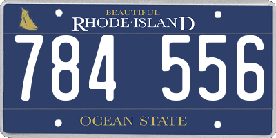 RI license plate 784556
