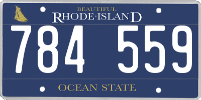 RI license plate 784559