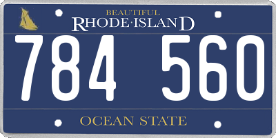 RI license plate 784560