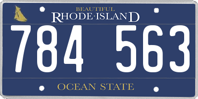 RI license plate 784563