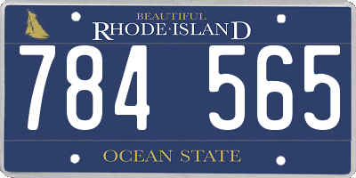 RI license plate 784565