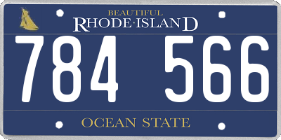 RI license plate 784566