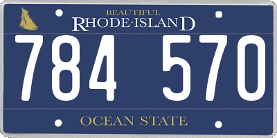RI license plate 784570