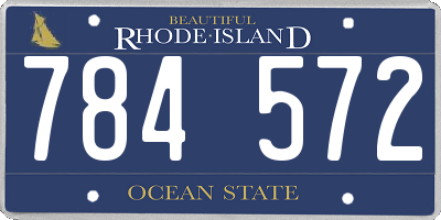 RI license plate 784572