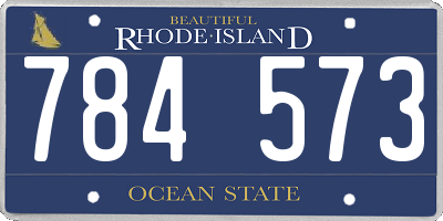 RI license plate 784573