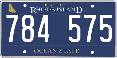 RI license plate 784575
