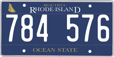 RI license plate 784576