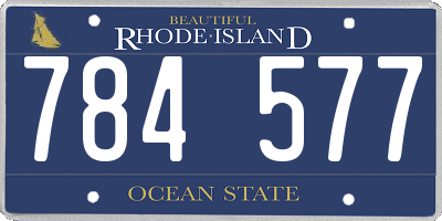 RI license plate 784577
