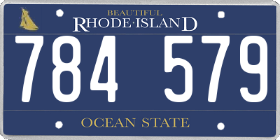 RI license plate 784579