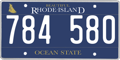 RI license plate 784580
