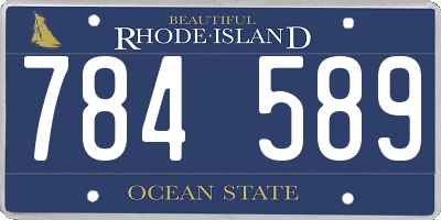 RI license plate 784589