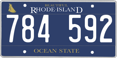 RI license plate 784592