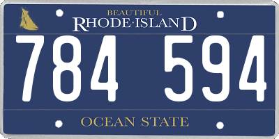 RI license plate 784594