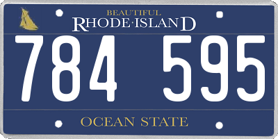 RI license plate 784595