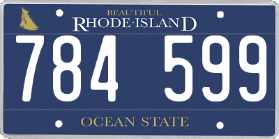 RI license plate 784599