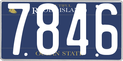 RI license plate 7846