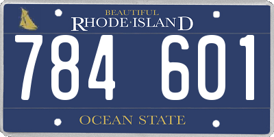 RI license plate 784601