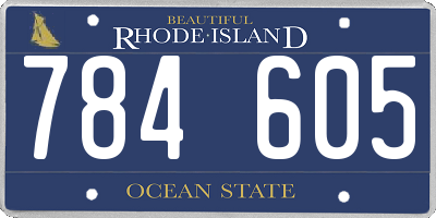 RI license plate 784605