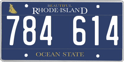 RI license plate 784614