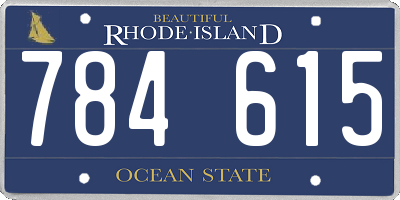 RI license plate 784615