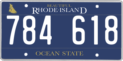 RI license plate 784618