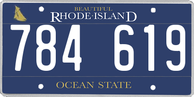 RI license plate 784619
